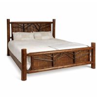 Woodland Forest Cedar Log Panel Bed