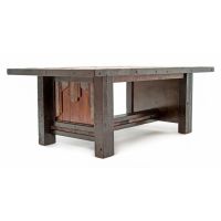 Western Woods Rustic Barn Wood Dining Set