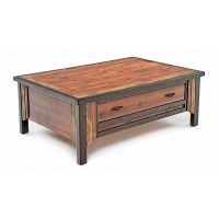 Western Woods Rustic Reclaimed 1 Drawer Coffee Table