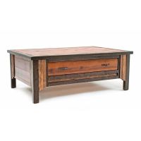Western Woods Rustic Reclaimed 1 Drawer Coffee Table