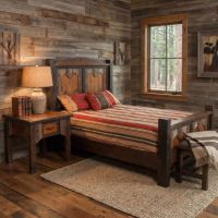 Rustic Barn Wood Nightstand: Some lifestyle images are created with AI for visualization purposes. Crafted from natural solid wood, each piece is unique and will vary.