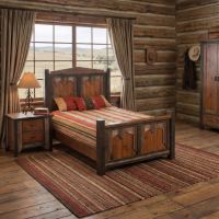 Rustic Barn Wood Nightstand: Some lifestyle images are created with AI for visualization purposes. Crafted from natural solid wood, each piece is unique and will vary.