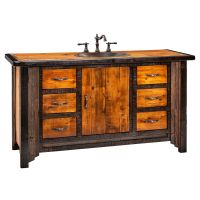 Western Woods Rustic Reclaimed Vanity - 48" - 72" Sink Center