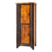 Western Woods Rustic Reclaimed Linen Closet - 18" - 30" Sizes - Hinge Left - Free Standing