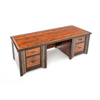 Western Woods Rustic Reclaimed Executive Desk