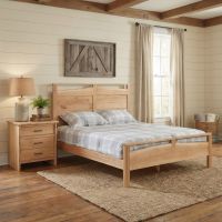 Rustic Wood Nightstand: Some lifestyle images are created with AI for visualization purposes. Crafted from natural solid wood, each piece is unique and will vary.