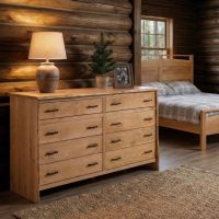 8 Drawer Dresser: Some lifestyle images are created with AI for visualization purposes. Crafted from natural solid wood, each piece is unique and will vary.