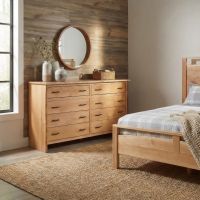 Rustic Dresser: Some lifestyle images are created with AI for visualization purposes. Crafted from natural solid wood, each piece is unique and will vary.