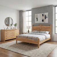 Bed: Some lifestyle images are created with AI for visualization purposes. Crafted from natural solid wood, each piece is unique and will vary.