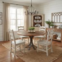Dining Table: Some lifestyle images are created with AI for visualization purposes. Crafted from natural solid wood, each piece is unique and will vary.