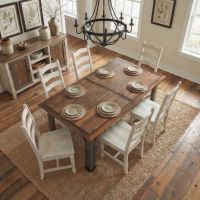 Rustic Barnwood Dining Table: Some lifestyle images are created with AI for visualization purposes. Crafted from natural solid wood, each piece is unique and will vary.