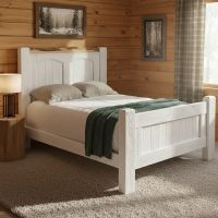 Rustic Bed: Some lifestyle images are created with AI for visualization purposes. Crafted from natural solid wood, each piece is unique and will vary.