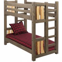 Canterbury Bunk Bed In Weathered Gray Finish