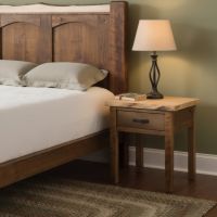 Rustic Nightstand: Some lifestyle images are created with AI for visualization purposes. Crafted from natural solid wood, each piece is unique and will vary.