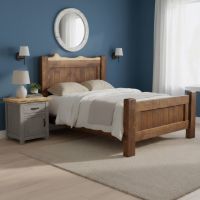 Nightstand: Some lifestyle images are created with AI for visualization purposes. Crafted from natural solid wood, each piece is unique and will vary.