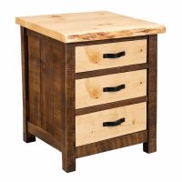 Canterbury 3 Drawer Nightstand - Rustic Umber With Clear Finish