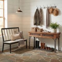 Sofa Table: Some lifestyle images are created with AI for visualization purposes. Crafted from natural solid wood, each piece is unique and will vary.