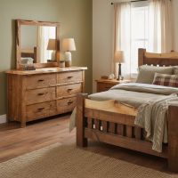 Rustic Dresser: Some lifestyle images are created with AI for visualization purposes. Crafted from natural solid wood, each piece is unique and will vary.