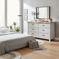 Dresser: Some lifestyle images are created with AI for visualization purposes. Crafted from natural solid wood, each piece is unique and will vary.