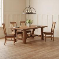 Barnwood Dining Table: Some lifestyle images are created with AI for visualization purposes. Crafted from natural solid wood, each piece is unique and will vary.