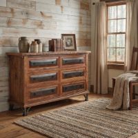 Barnwood Dresser: Some lifestyle images are created with AI for visualization purposes. Crafted from natural solid wood, each piece is unique and will vary.