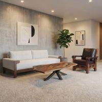Leather Upholstered Chair: Some lifestyle images are created with AI for visualization purposes. Crafted from natural solid wood, each piece is unique and will vary.