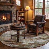Modern Rustic Chair: Some lifestyle images are created with AI for visualization purposes. Crafted from natural solid wood, each piece is unique and will vary.