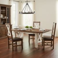 Dining Table: Some lifestyle images are created with AI for visualization purposes. Crafted from natural solid wood, each piece is unique and will vary.