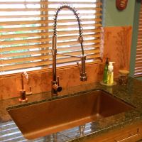 33" Antique Hammered Copper Single Basin Kitchen Sink