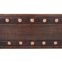 33" Apron Front Barrel Strap Oil Rubbed Bronze Hammered Copper Single Basin Kitchen Sink