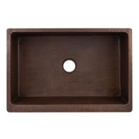 33" Apron Front Oil Rubbed Bronze Terra Firma Single Basin Kitchen Sink