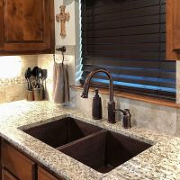33" Oil Rubbed Bronze Hammered Copper 50/50 Double Basin Kitchen Sink