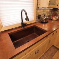 33" Oil Rubbed Bronze Hammered Copper Single Basin Kitchen Sink