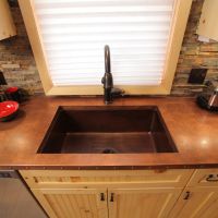 33" Oil Rubbed Bronze Hammered Copper Single Basin Kitchen Sink