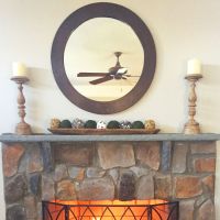 34″ Round Oil Rubbed Bronze Hammered Copper Mirror