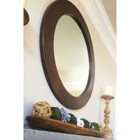 34″ Round Oil Rubbed Bronze Hammered Copper Mirror