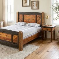 1 Drawer Nightstand: Some lifestyle images are created with AI for visualization purposes. Crafted from natural solid wood, each piece is unique and will vary.