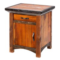 Mossy Oak Natchez Trace Reclaimed Enclosed Nightstand - Hinge Left