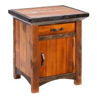Mossy Oak Natchez Trace Reclaimed Enclosed Nightstand - Hinge Right