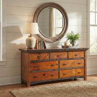 Dresser: Some lifestyle images are created with AI for visualization purposes. Crafted from natural solid wood, each piece is unique and will vary.