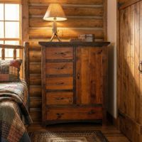 Rustic Chiffonier: Some lifestyle images are created with AI for visualization purposes. Crafted from natural solid wood, each piece is unique and will vary.
