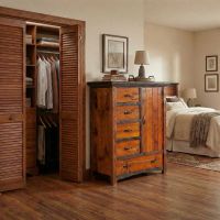 Rustic Chiffonier: Some lifestyle images are created with AI for visualization purposes. Crafted from natural solid wood, each piece is unique and will vary.