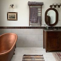 35″ Oval Forged Rivet Oil Rubbed Bronze Hammered Copper Mirror