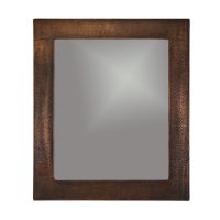 36″ Rectangular Oil Rubbed Bronze Hammered Copper Mirror