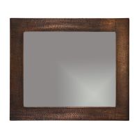 36″ Rectangular Oil Rubbed Bronze Hammered Copper Mirror