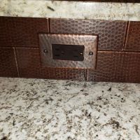 3" x 6" Oil Rubbed Bronze Hammered Copper Tile
