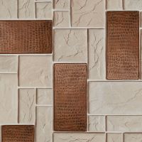 3" x 6" Oil Rubbed Bronze Hammered Copper Tile