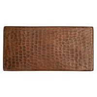 3" x 6" Oil Rubbed Bronze Hammered Copper Tile