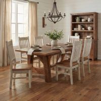Dining Table: Some lifestyle images are created with AI for visualization purposes. Crafted from natural solid wood, each piece is unique and will vary.