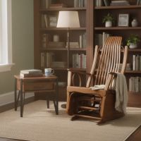 Rustic End Table: Some lifestyle images are created with AI for visualization purposes. Crafted from natural solid wood, each piece is unique and will vary.